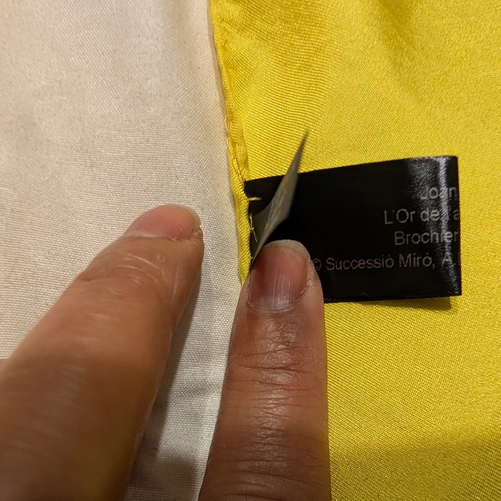 Joan Miro Silk Square Scarf 1967 - Picture 7 of 12